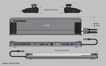 J5create USB-C Dual 4K Display Docking Station with an M.2 SSD Slot - JCD551