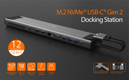 J5create M.2 NVMe USB-C Gen 2 Docking Station - JCD552