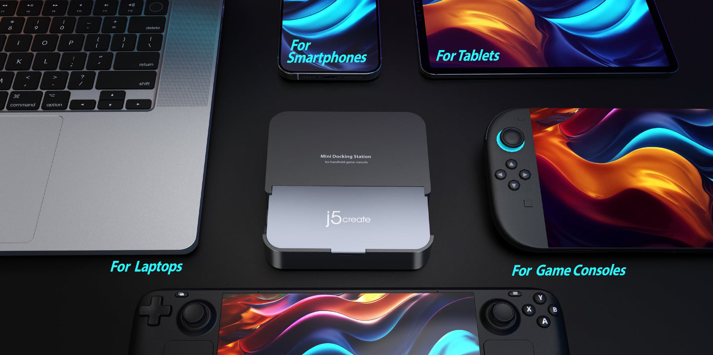 J5create Omni Side Dock for Nintendo Switch 2 and Steam Deck - JCD624
