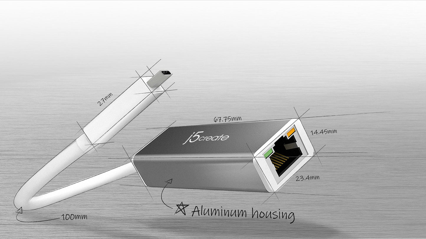 J5create USB-C to Gigabit Ethernet Adapter - JCE133G