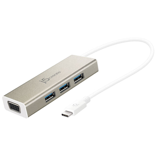 J5create USB 3.1 Type-C 3-Port HUB with VGA - JCH411