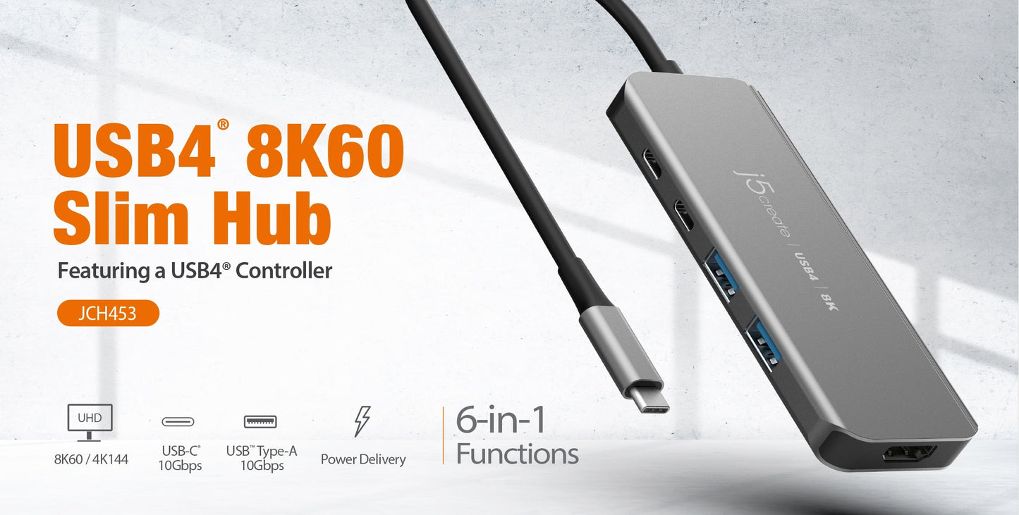 J5create USB4 8K60 Slim Hub - JCH453