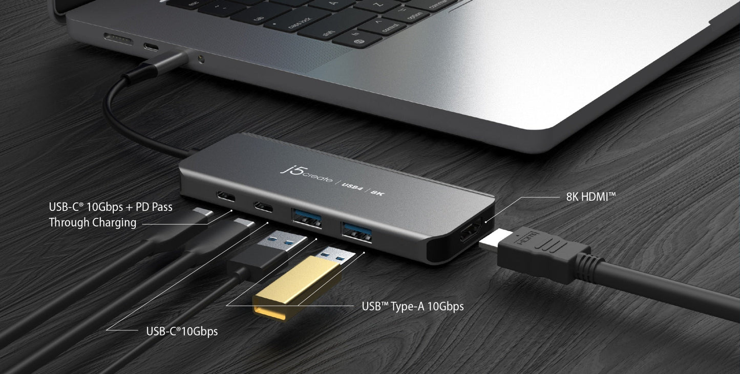 J5create USB4 8K60 Slim Hub - JCH453