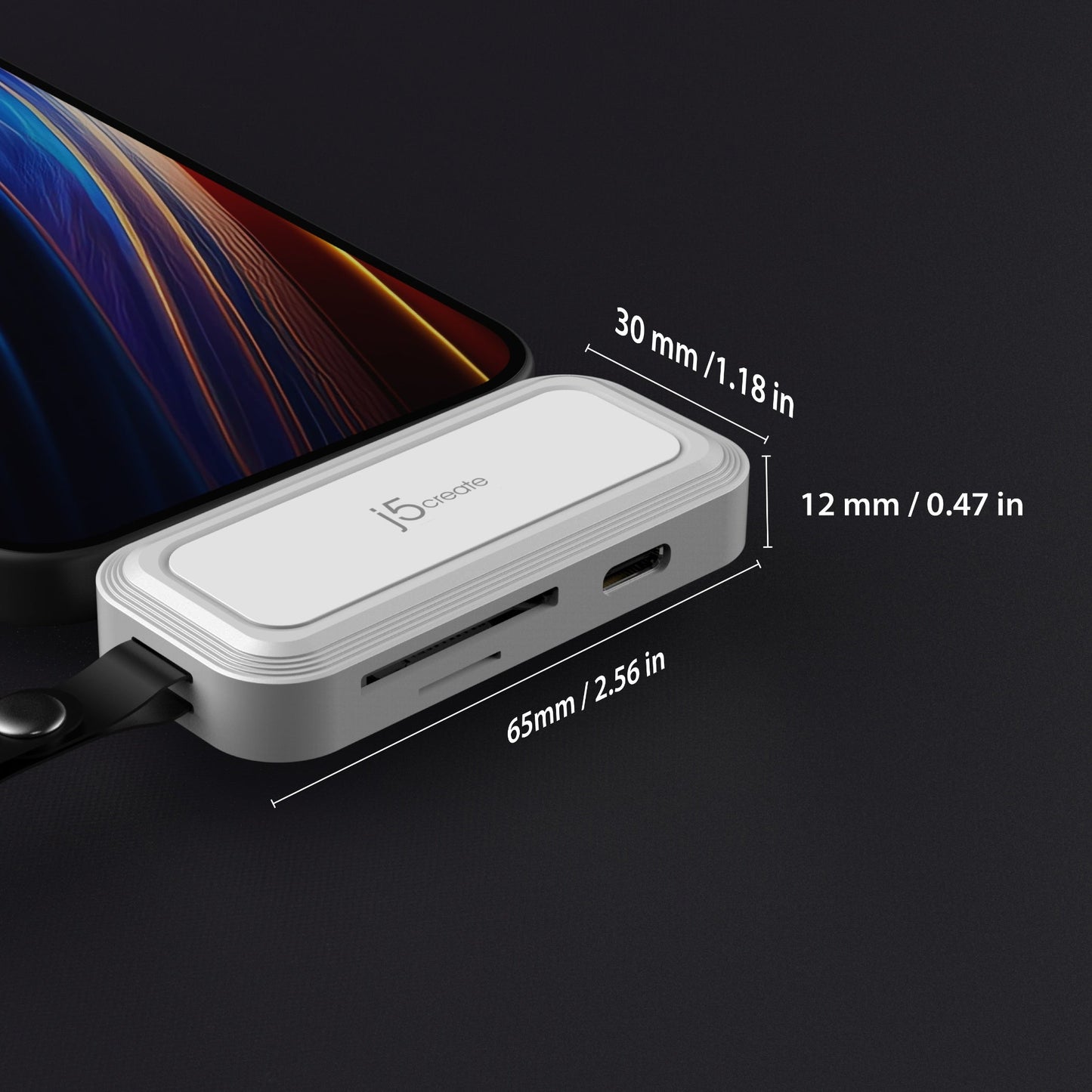 J5create USB-C to SD /microSD Adapter for Smartphones - JCHSD34W