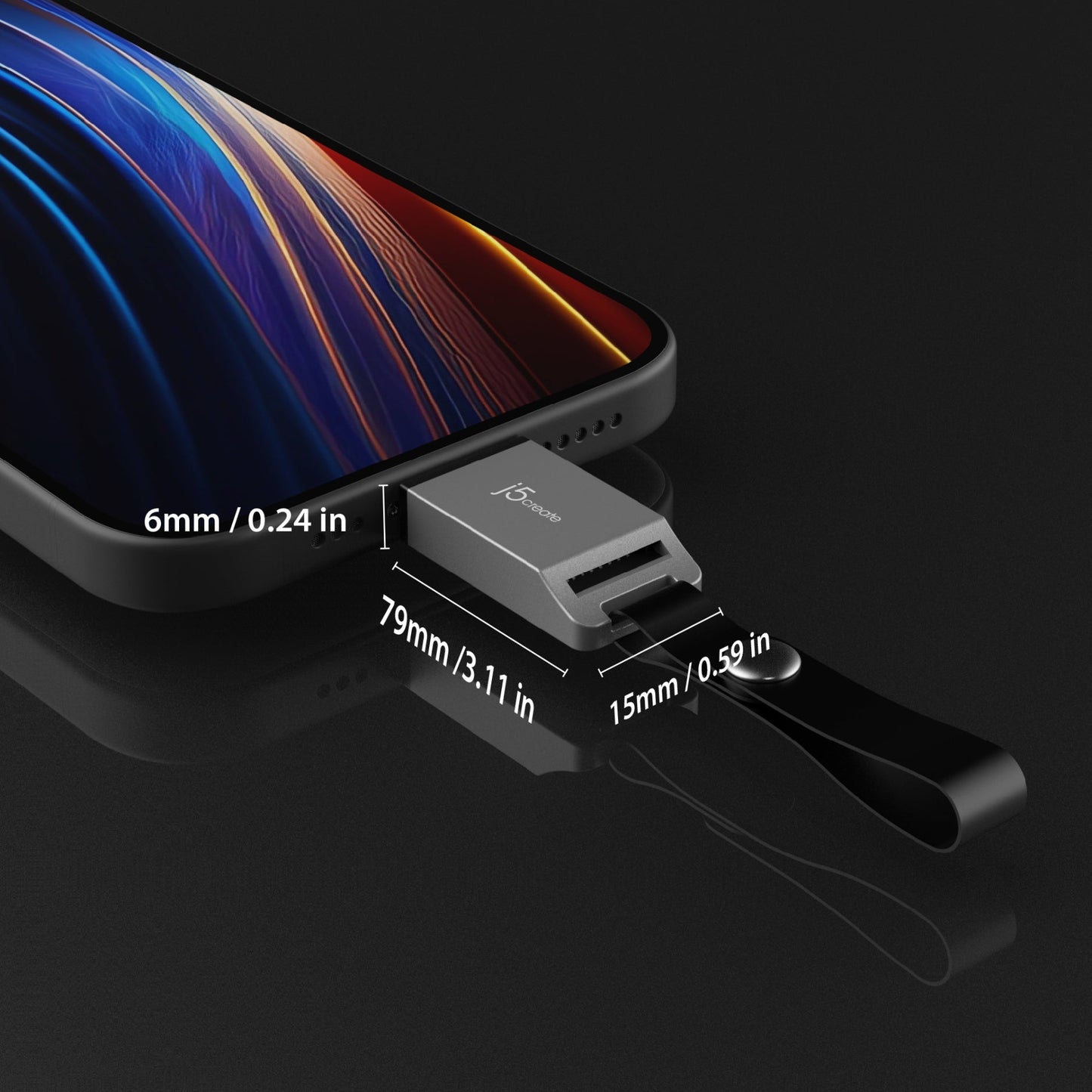 J5create USB-C microSD Micro Adapter for Smartphones - JCHSD31W