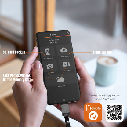 J5create USB-C microSD Micro Adapter for Smartphones - JCHSD31W