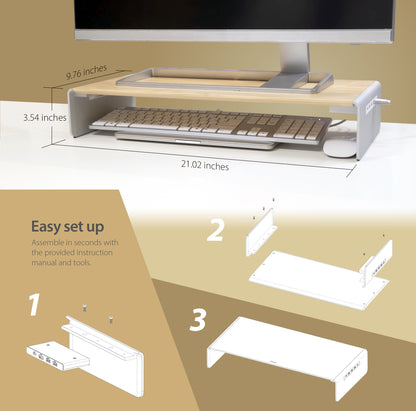 J5create Multi-Function Monitor Stand USB Type-C, 4K HDMI & 6-Port USB HUB with Power Delivery - JCT425