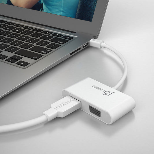 J5create mini DisplayPort to HDMI/ VGA Adapter - JDA172