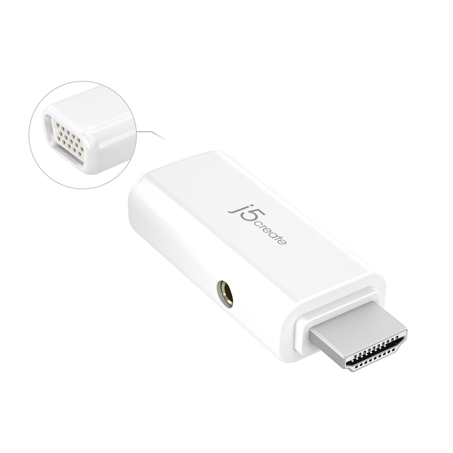 J5create HDMI to VGA Video Adapter Converter with Audio - JDA203