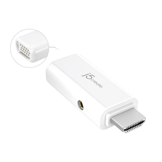 J5create HDMI to VGA Video Adapter Converter with Audio - JDA203