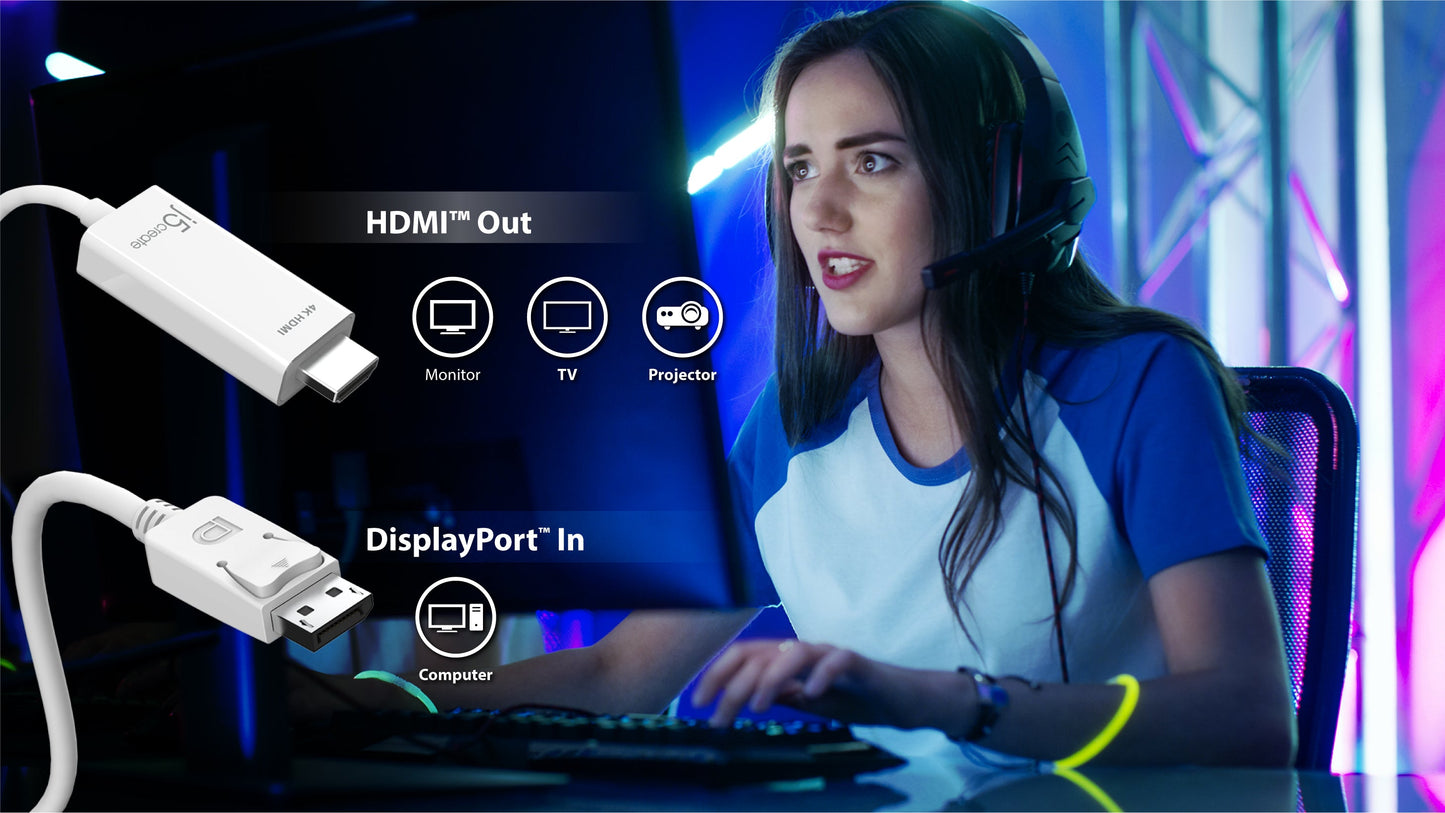 J5create 4K HDMI DisplayPort Cable - JDC158