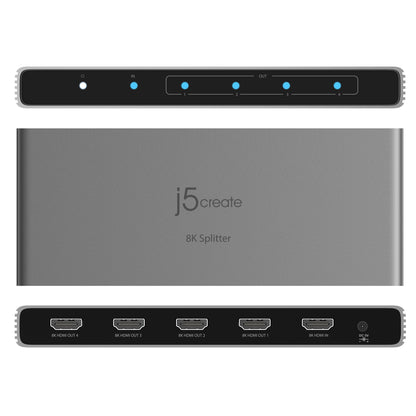 J5create 8K HDMI 2.1 4-Way Splitter - JDSH814