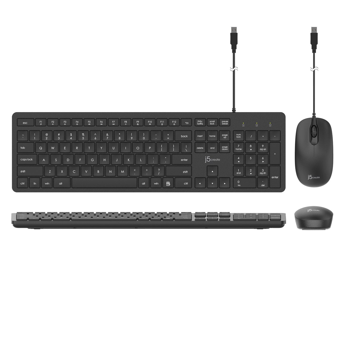 J5create Full-Size Desktop Keyboard and Mouse (Combo) - JIKMU115