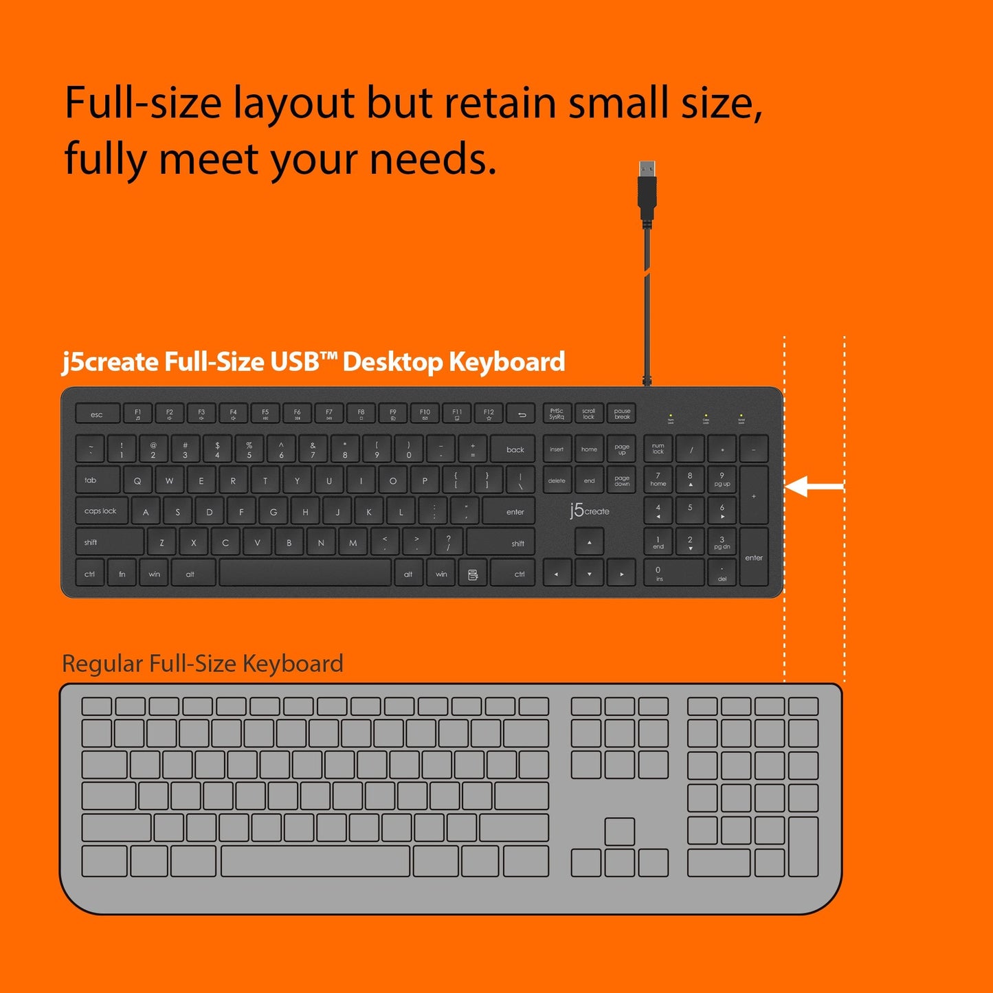 J5create Full-Size Desktop Keyboard and Mouse (Combo) - JIKMU115