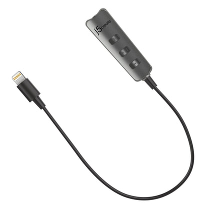 J5create Black Premium Audio Adapter with Lightning Connector - JLA160