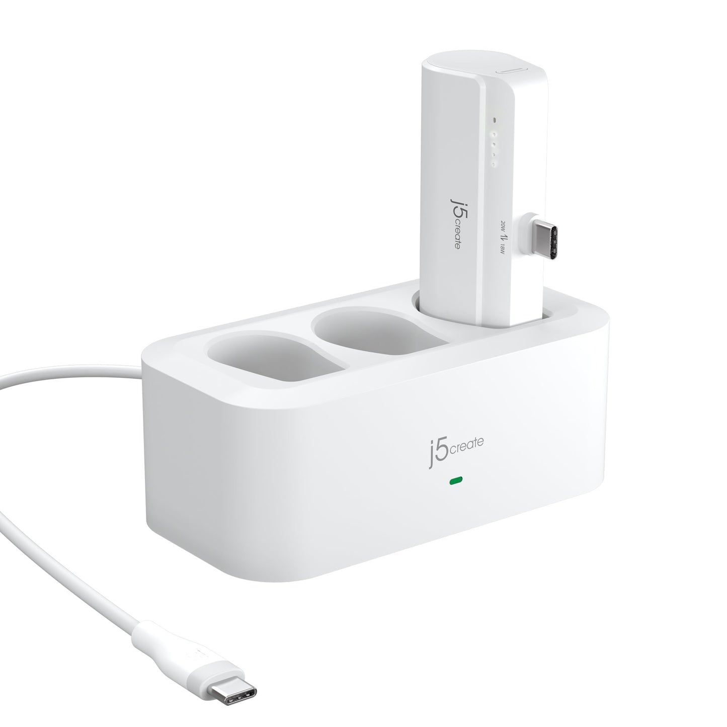 J5create USB-C Pocket Power Bank with Charging Station - JPB5220S1A