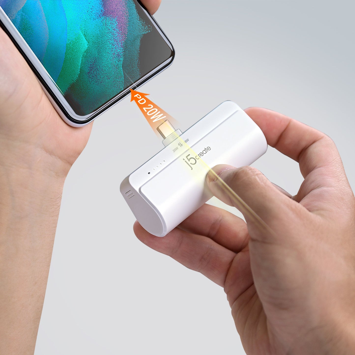 J5create USB-C Pocket Power Bank with Charging Station - JPB5220S1A
