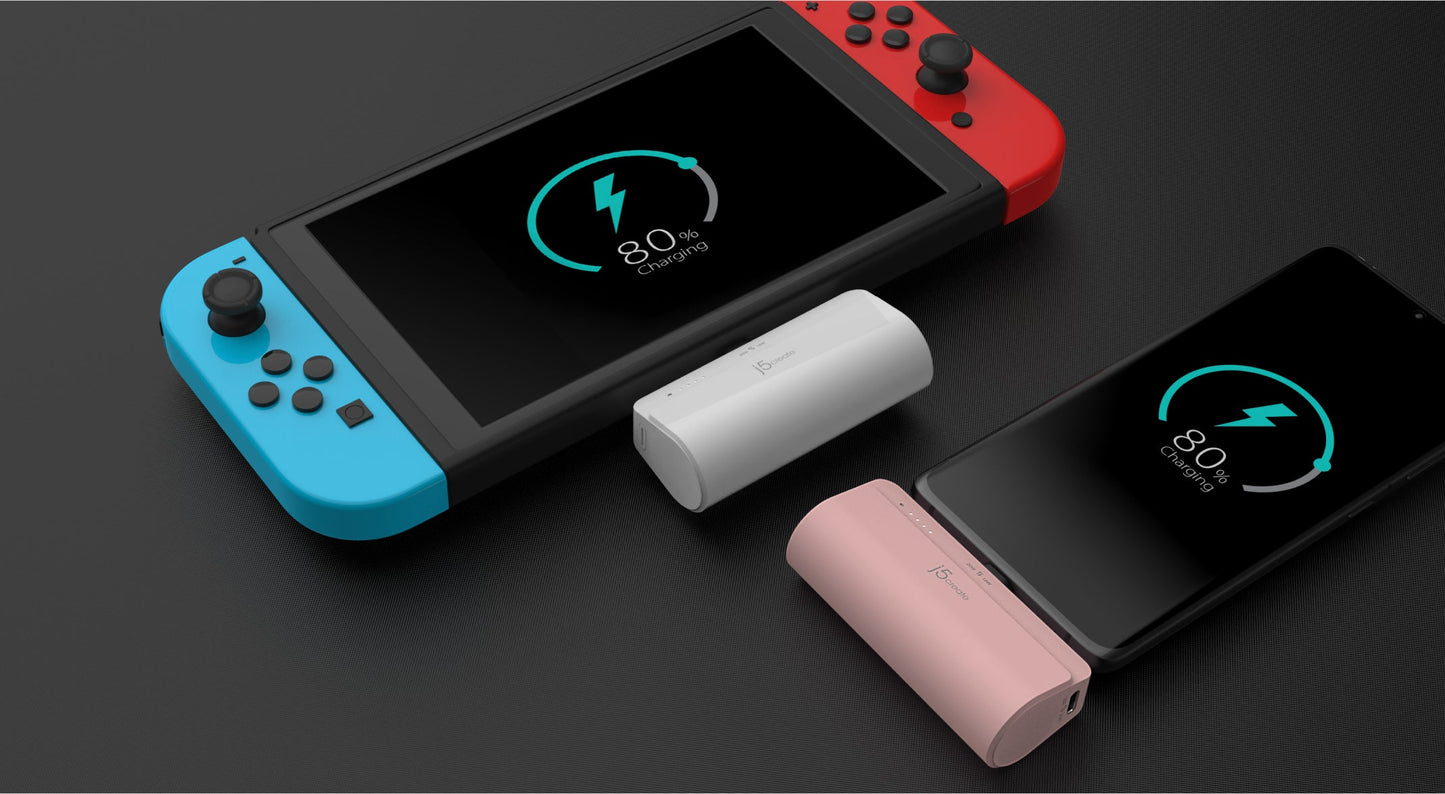 J5create USB-C Pocket Power Bank with Charging Station - JPB5220S1A