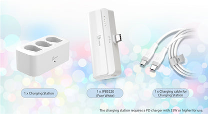 J5create USB-C Pocket Power Bank with Charging Station - JPB5220S1A