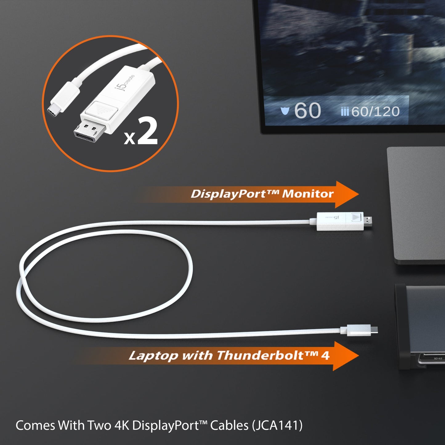 J5create 8K Thunderbolt 4 Docking Station - JTD562
