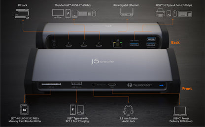 J5create 8K Thunderbolt 4 Docking Station - JTD562