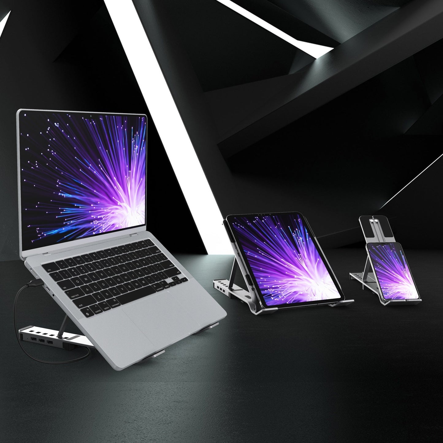 J5create Laptop Stand with USB 4-Port Hub - JTS223