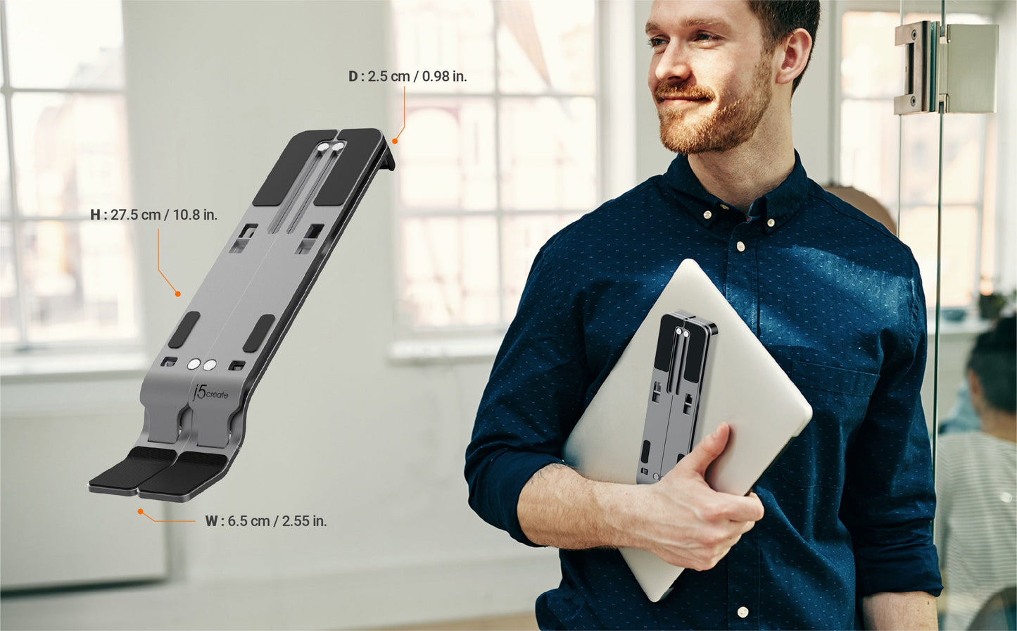 J5create Laptop Stand with USB 4-Port Hub - JTS223