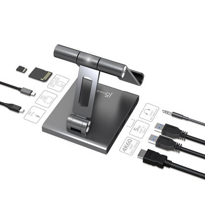 J5create Multi-Angle Stand with Docking Station for iPad Pro - JTS224