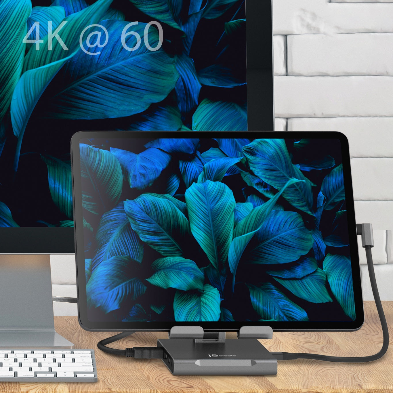 J5create Multi-Angle Stand with Docking Station for iPad Pro - JTS224