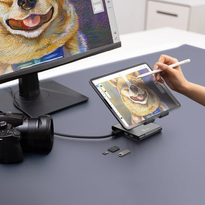 J5create Multi-Angle Stand with Docking Station for iPad Pro - JTS224