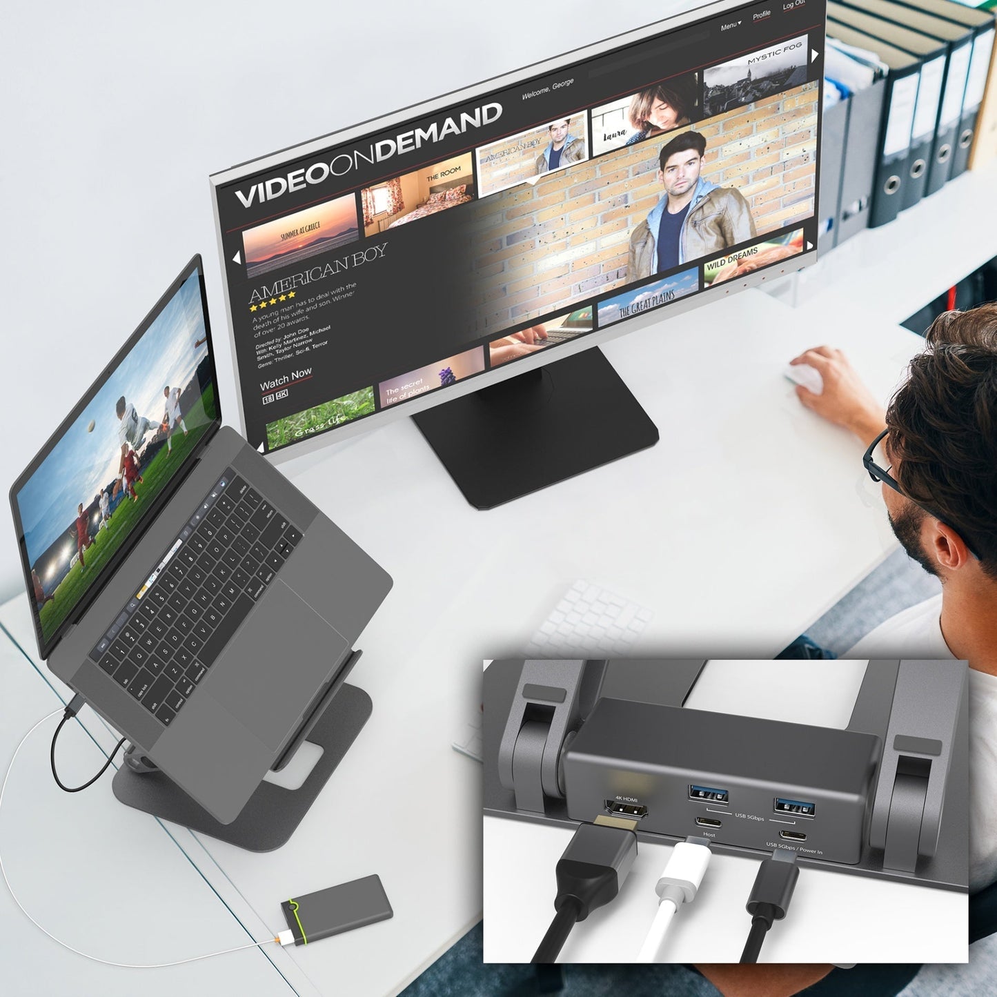 J5create Multi-Angle 4K Docking Stand - JTS327