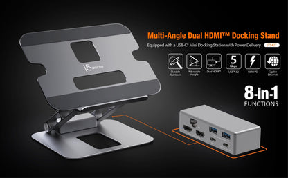 J5create Multi-Angle Dual HDMI Docking Stand - JTS427