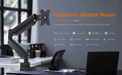 J5create Ergonomic Monitor Mount with Dock - JTSA301