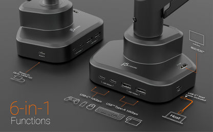 J5create Ergonomic Monitor Mount with Dock - JTSA301