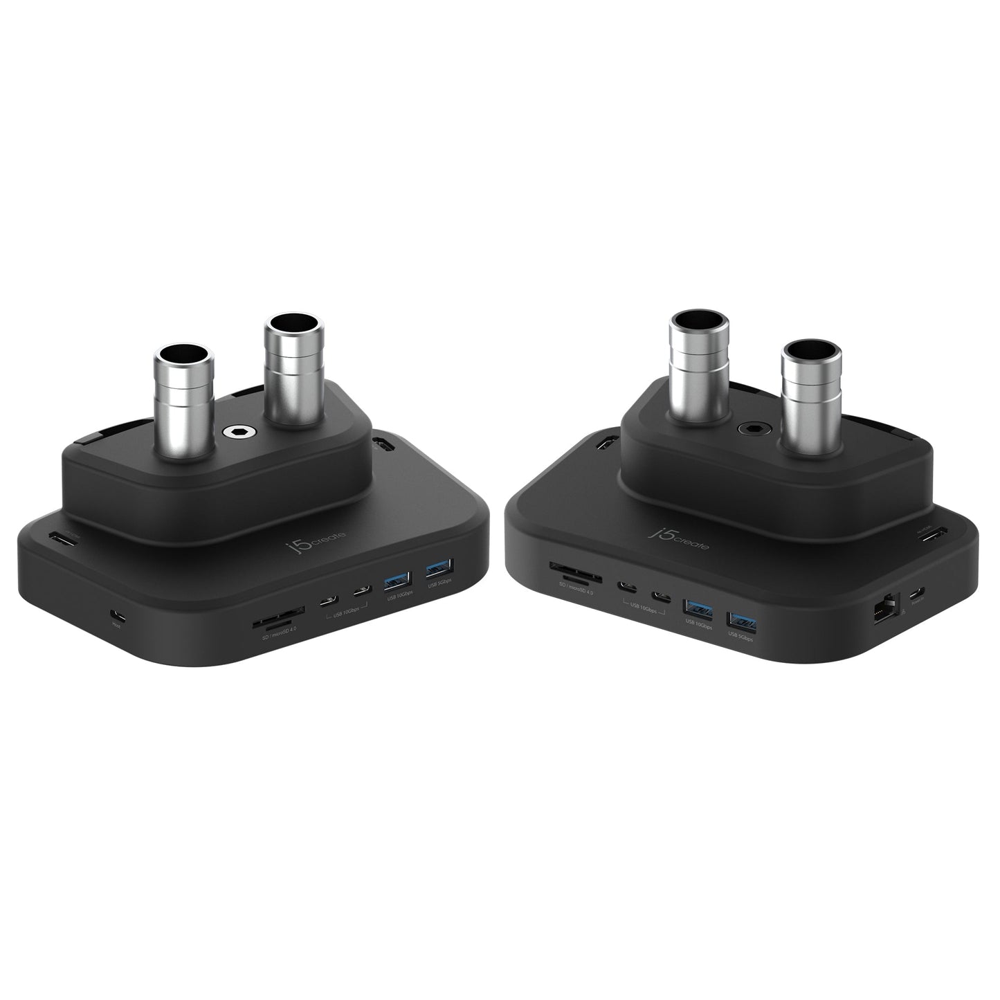 J5create Ergonomic Dual-Monitor Mount with Docking Station - JTSA302