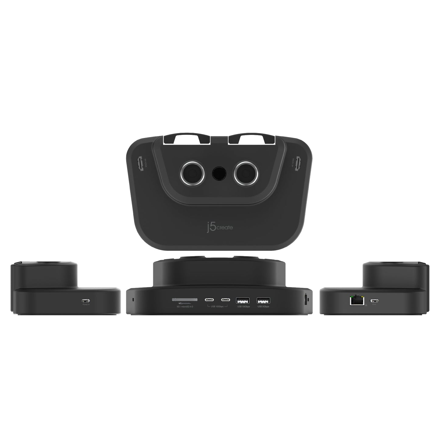 J5create Ergonomic Dual-Monitor Mount with Docking Station - JTSA302