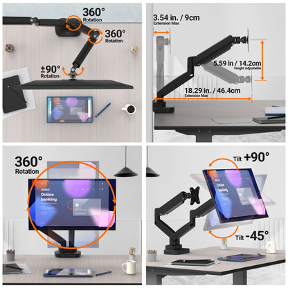 J5create Ergonomic Dual-Monitor Mount with Docking Station - JTSA302