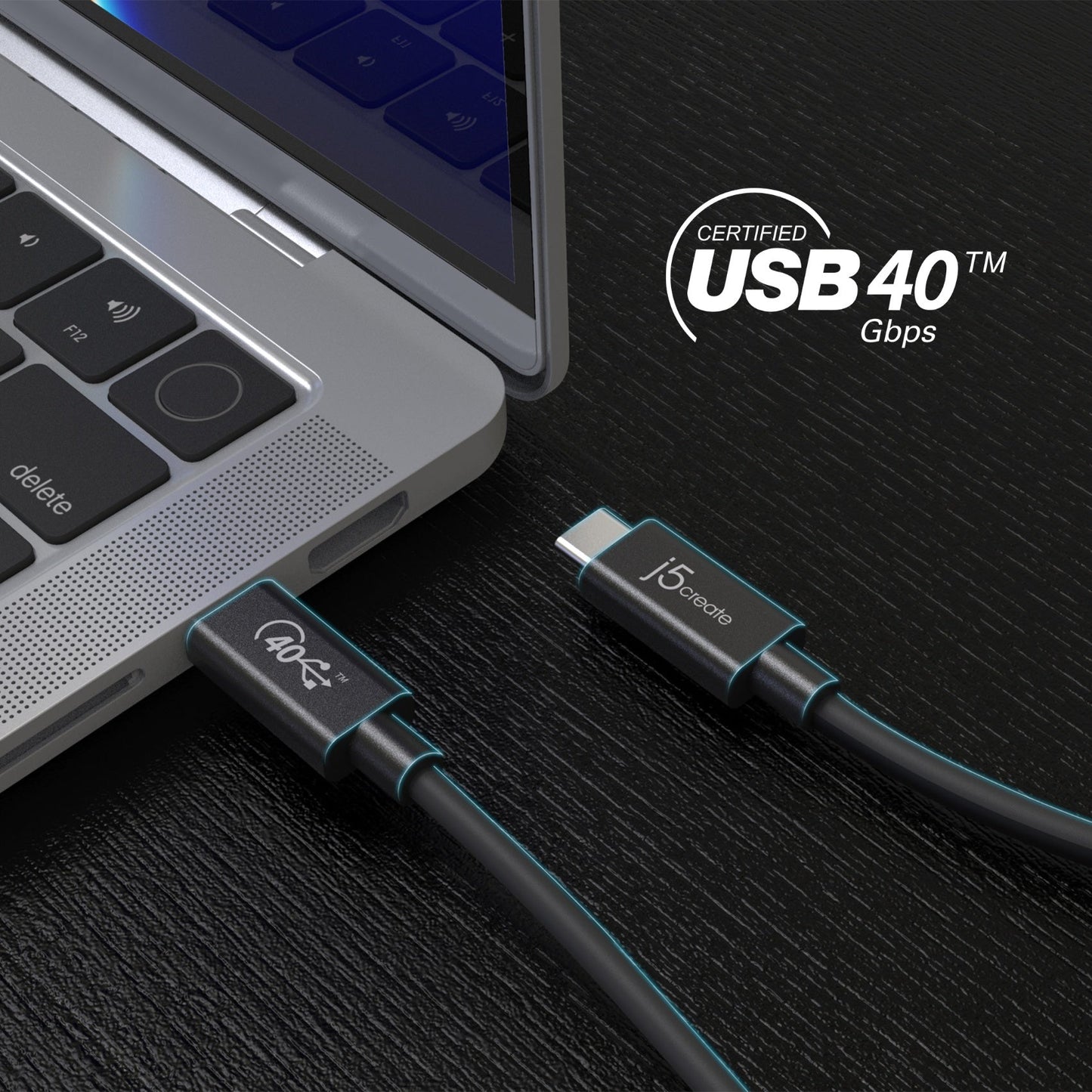 J5create Full-Featured USB-C Cable (USB4 Gen 3) - JUC28L08