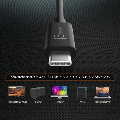 J5create Full-Featured USB-C Cable (USB4 Gen 3) - JUC28L08