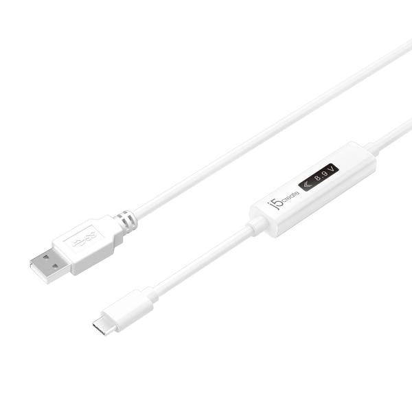 J5create USB-C Dynamic Power Meter Charging Cable - JUCP13