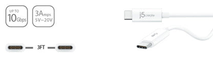 J5create USB 3.1 Type-C to Type-C Cable - JUCX03