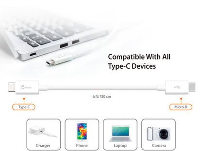 J5create USB Type-C 2.0 to Micro-B Cable - JUCX09
