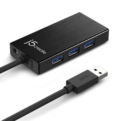 J5create USB 3.0 Multi-Adapter Gigabit Ethernet / 3-Port USB 3.0 HUB - JUH470