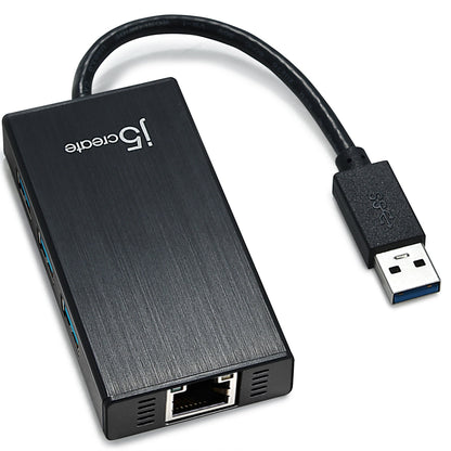 J5create USB 3.0 Multi-Adapter Gigabit Ethernet / 3-Port USB 3.0 HUB - JUH470