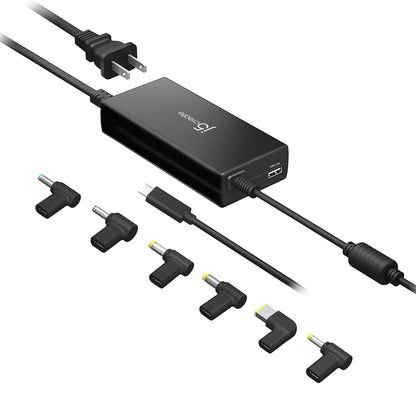 J5create 100W PD USB-C Super Charger with 6 Types of DC Connector - JUP2290DC