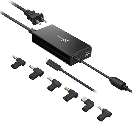 J5create 100W PD USB-C Super Charger with 6 Types of DC Connector - JUP2290DC
