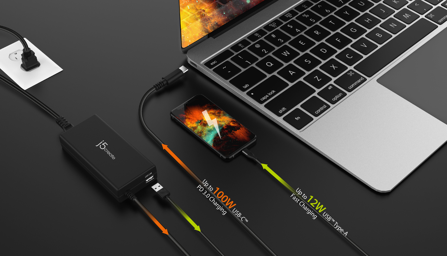 J5create 100W PD USB-C Super Charger - JUP2290