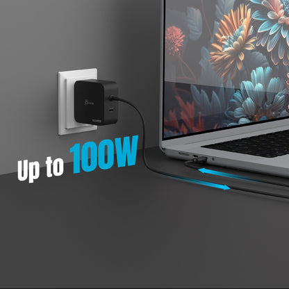 J5create 102W GaN PD USB-C 2-Port Charger with Changeable Plugs - JUP25102V