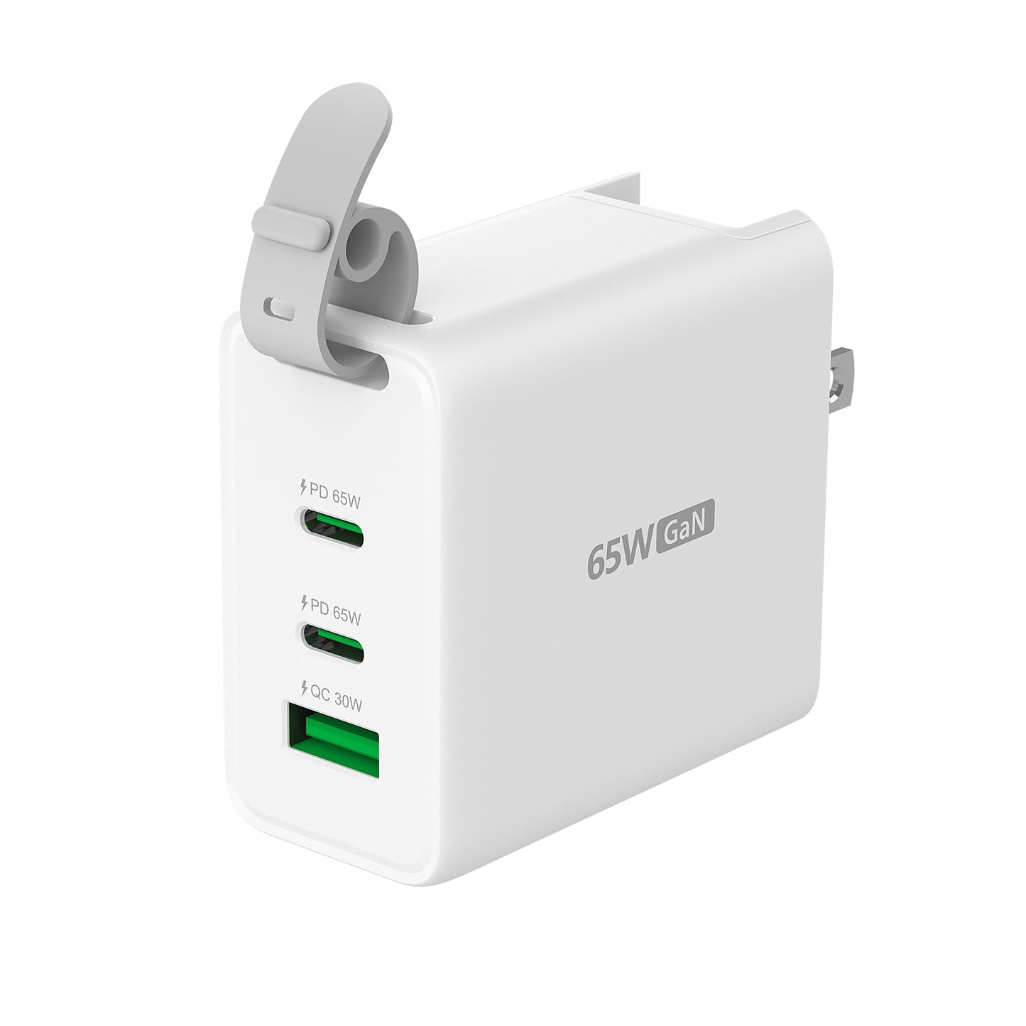 J5create 65W GaN USB-C® 3-Port Travel Charger with changeable AC plugs - JUP3565V