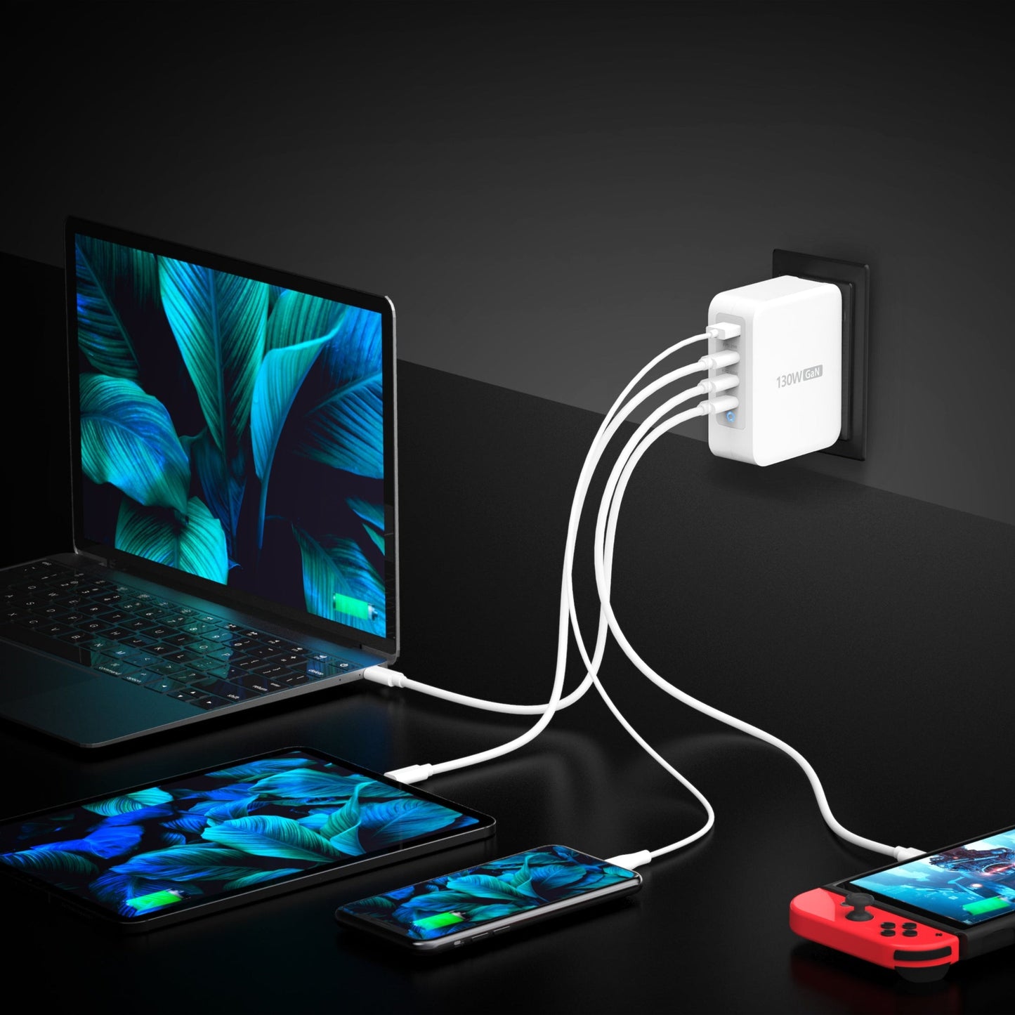 J5create 130W GaN USB-C 4-Port Charger - JUP43130